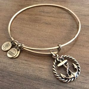 Alex + Ani Anchor Gold Bangle Bracelet